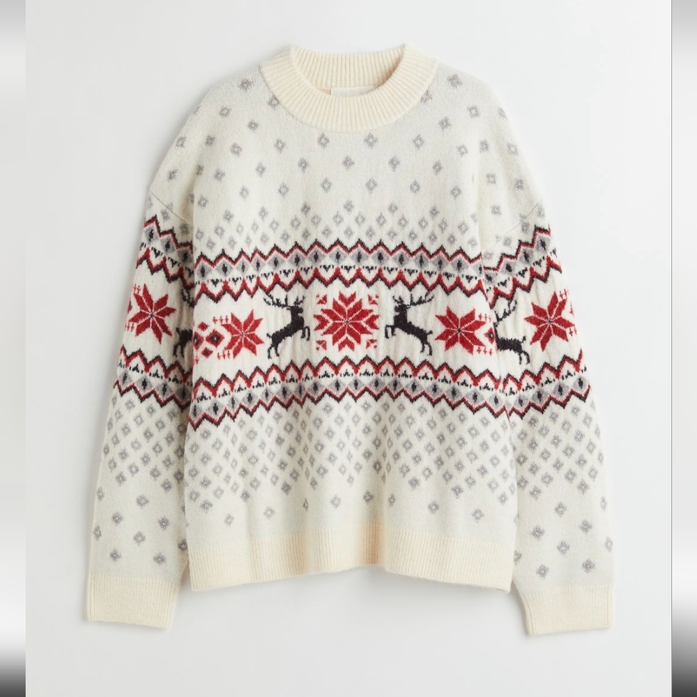 H&M Premium jacquard knit sweater - Small